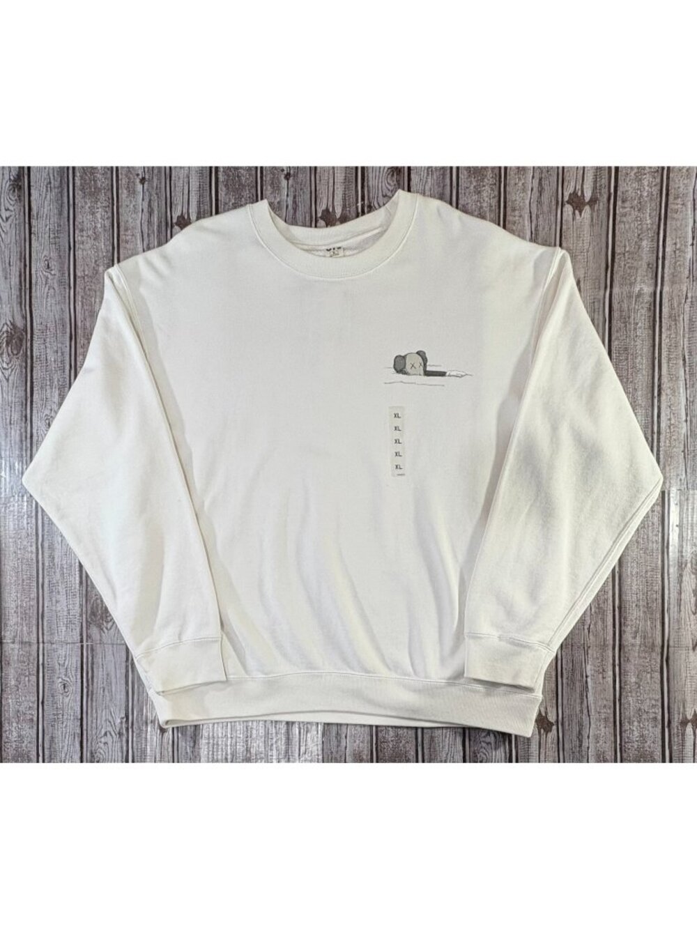 Uniqlo X Kaws UT Crewneck Sweatshirt size XL color off white NWT